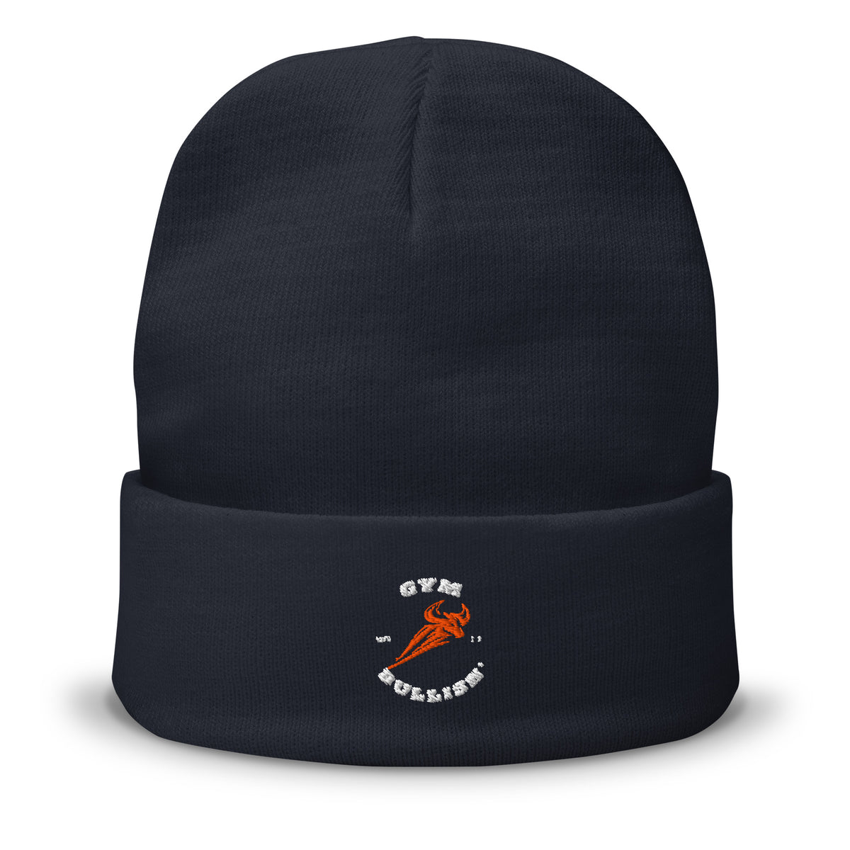 Navy Bullish winter cuffed knit beanie with unisex athletic streetwear styling